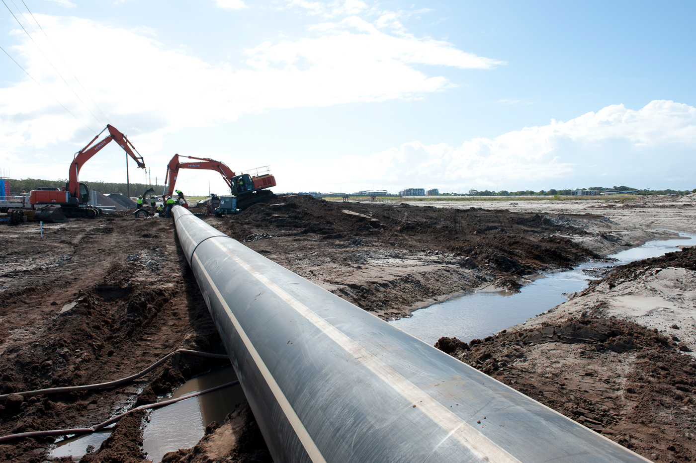 Unitywater sewage main, Kawana hospital