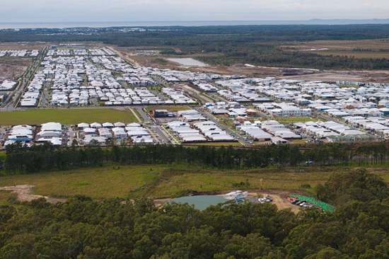 Unitywater water reservoir servicing a Sunshine Coast community